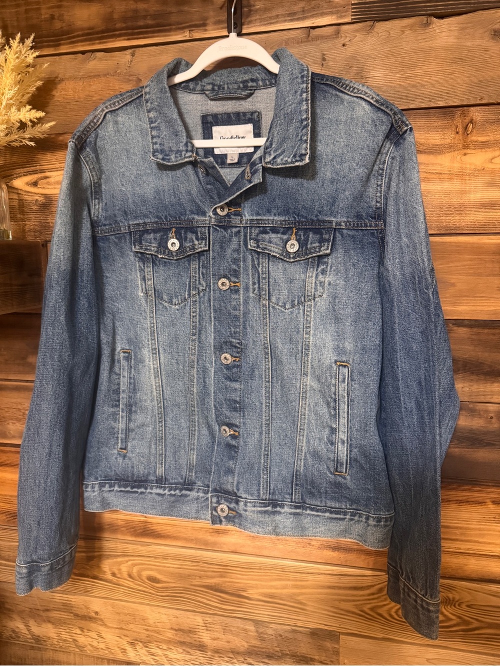 Goodfellow & Co. Size L Classic Denim Jacket 100% Cotton